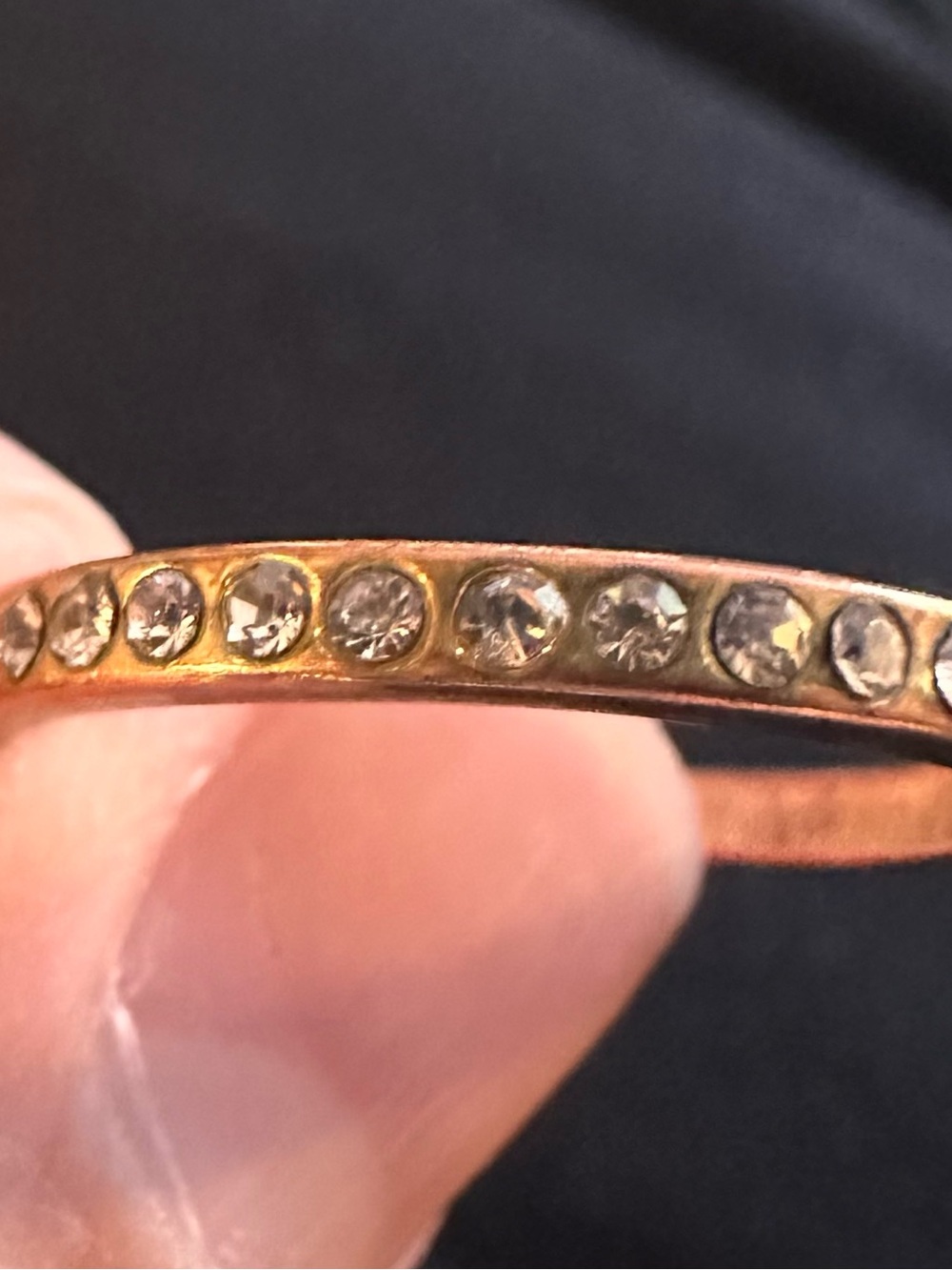 Gold-Tone Crystal Accent Ring for Women